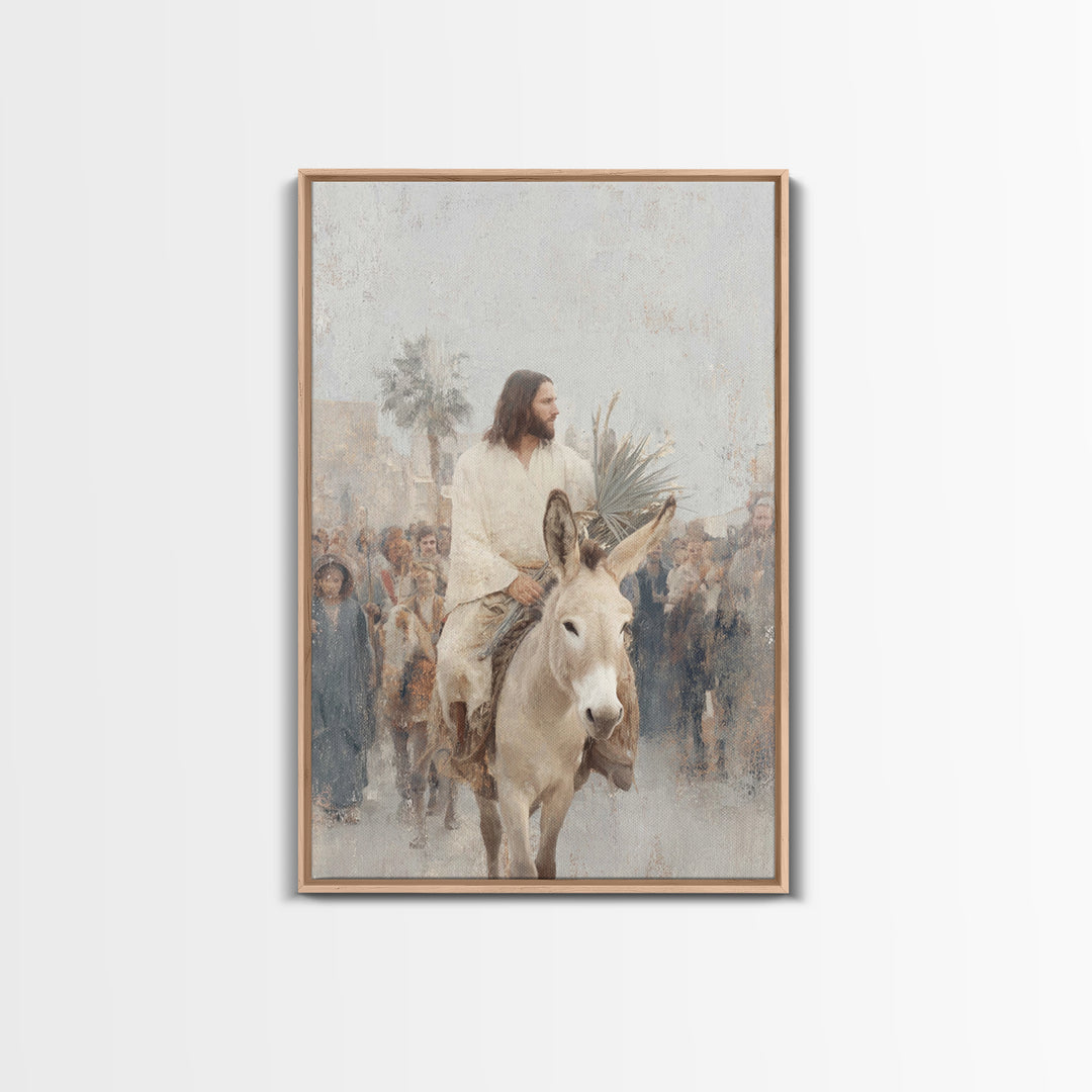 Desert Crowd Hope – Framed Canvas Print – Christian Wall Art – Jesus Painting Canvas – Christian Christmas Art – Christian Art Print – Chri