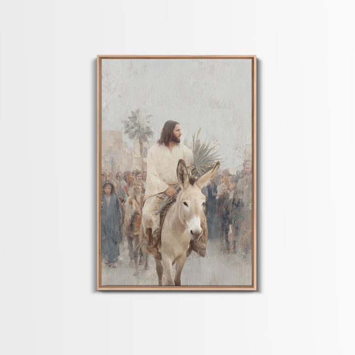Desert Crowd Hope – Framed Canvas Print – Christian Wall Art – Jesus Painting Canvas – Christian Christmas Art – Christian Art Print – Chri
