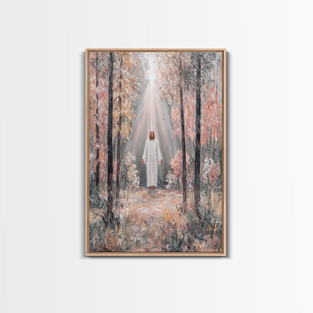 Heavenward Embrace | Framed Canvas Print | Jesus Painting | Christian Wall Art | Christian Art Canvas | Vintage Christian Art