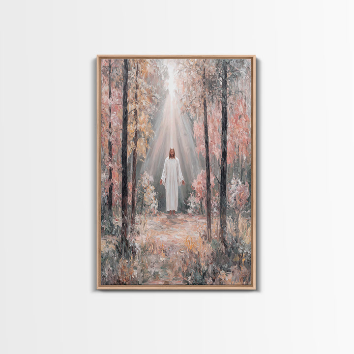 Heavenward Embrace | Framed Canvas Print | Jesus Painting | Christian Wall Art | Christian Art Canvas | Vintage Christian Art