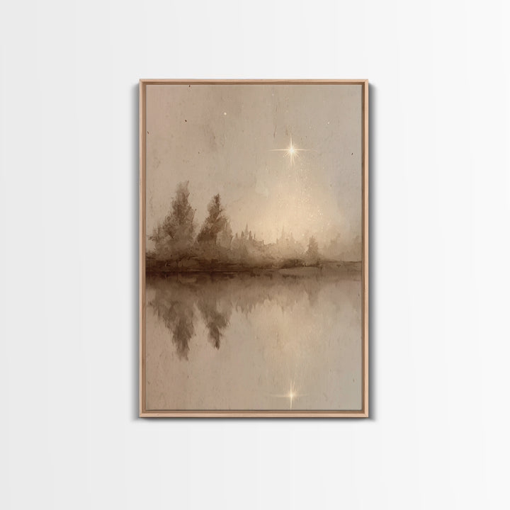 Morning Star Serenity, Framed Canvas Print, Christian Wall Art, Modern Christian Art, Christian Art Canvas, Christmas Wall Art, Christian C