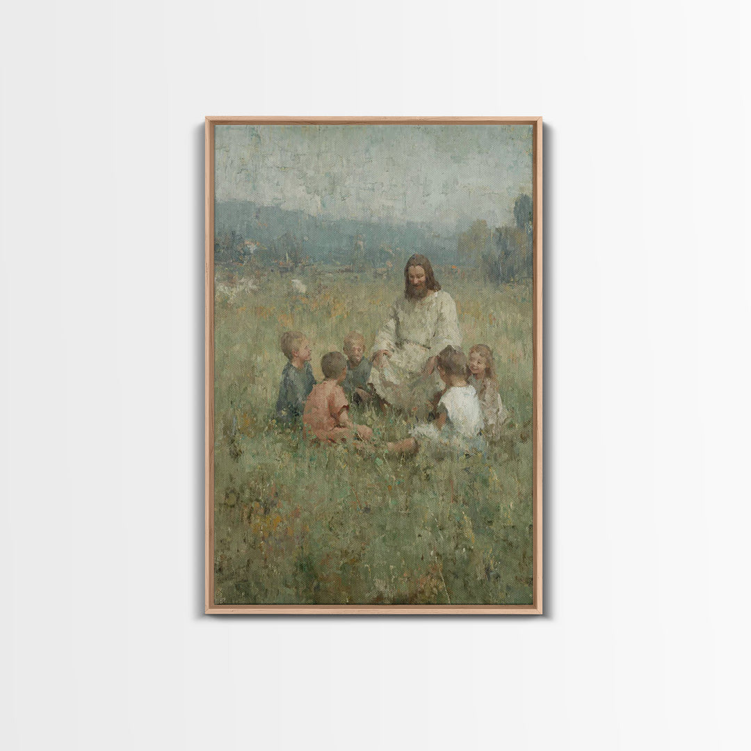 Field of His Joy – Framed Canvas Print – Christian Wall Art – Christian Art Canvas – Jesus Painting – Christian Gift Ideas