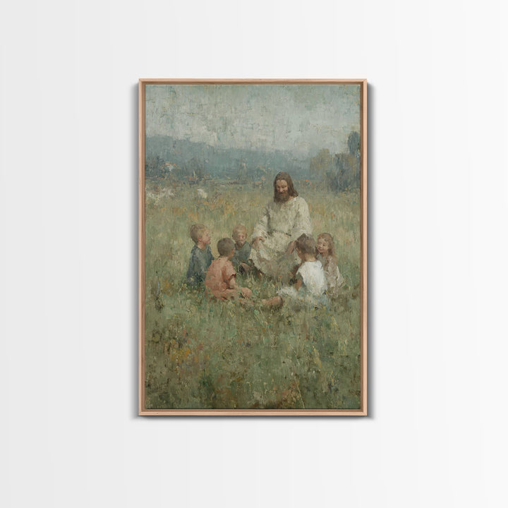 Field of His Joy – Framed Canvas Print – Christian Wall Art – Christian Art Canvas – Jesus Painting – Christian Gift Ideas