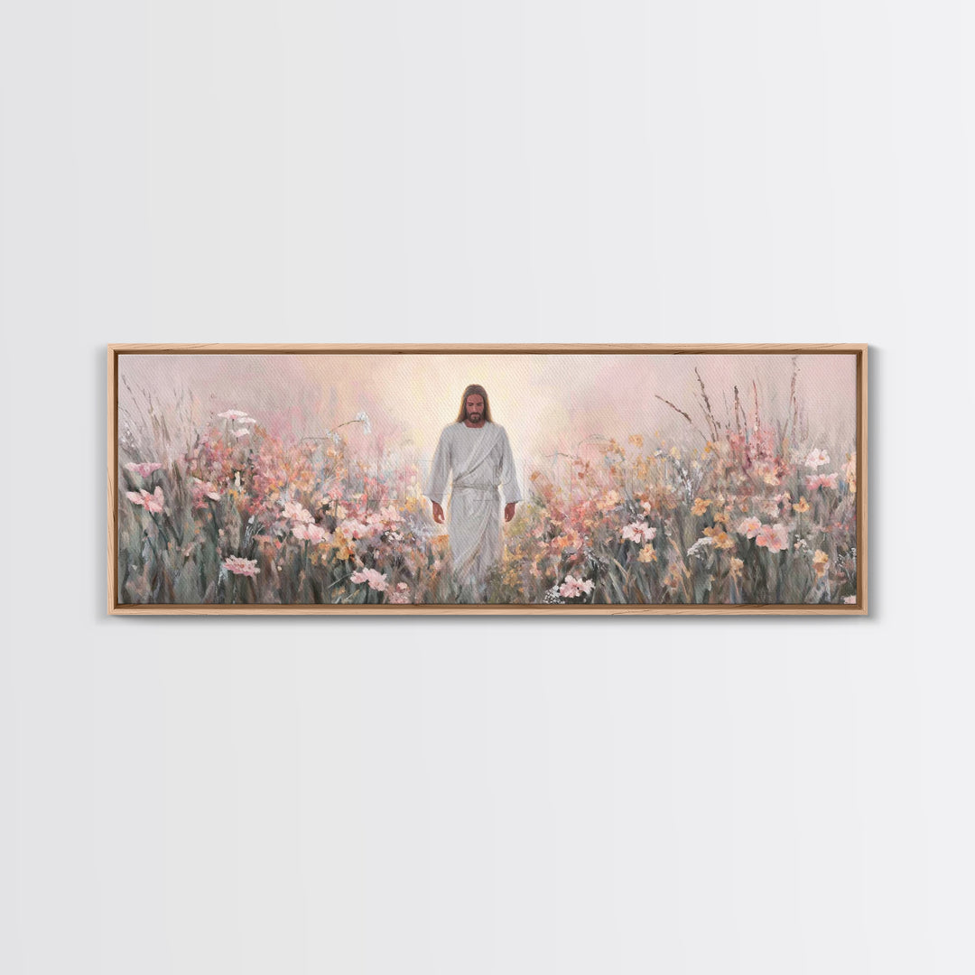 Path Of Renewal – Framed Canvas Print – Panoramic Painting – Christian Wall Art – Jesus Painting – Christian Art Canvas – Modern Christian