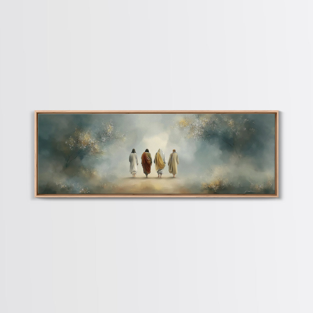 Walk In Reverence | Framed Canvas Print | Panoramic Wall Art | Christian Art Canvas | Christian Wall Art | Jesus Painting | Christian Decor