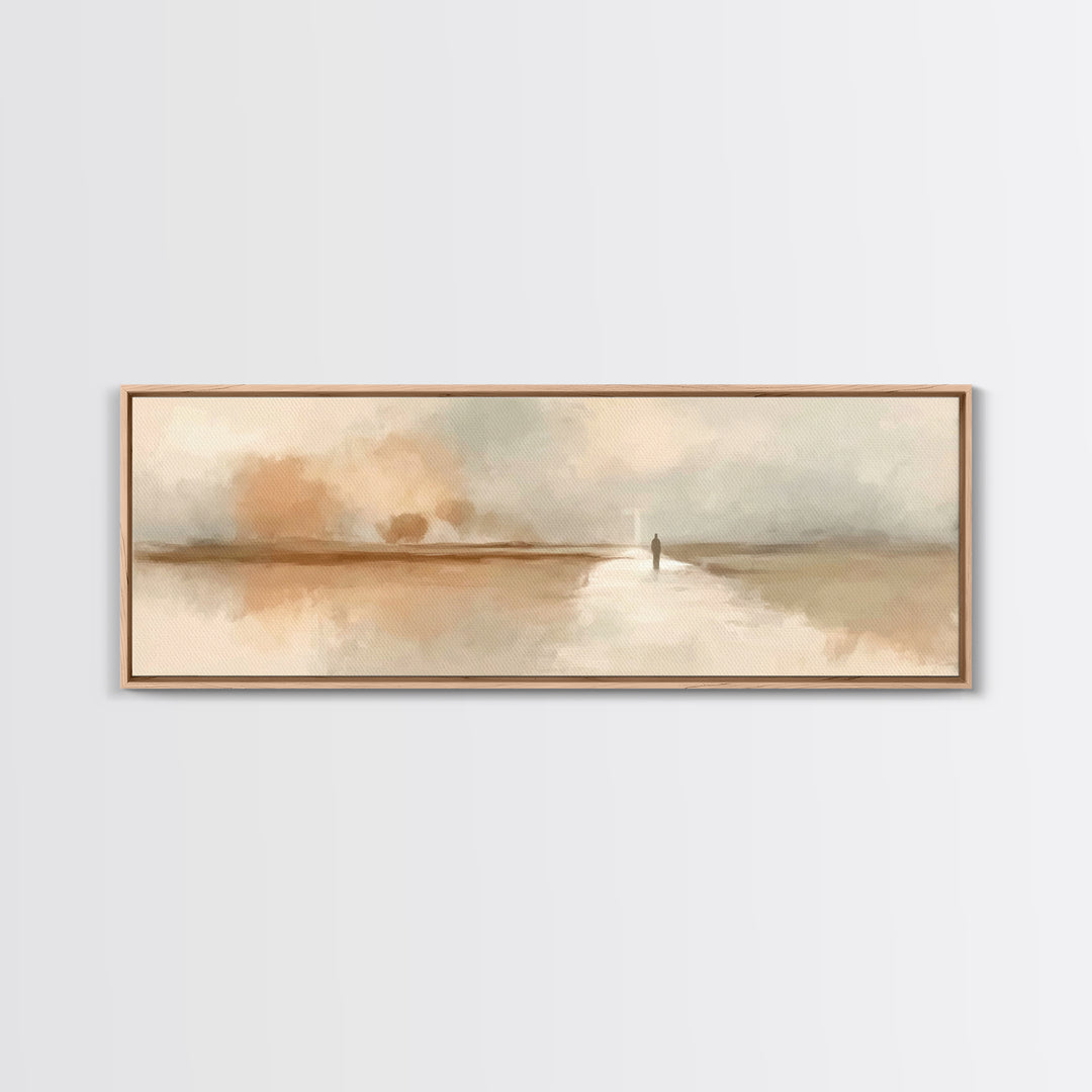 Desert Dawn Grace – Framed Canvas Print – Christian Art Canvas – Panoramic Painting – Christian Wall Art – Subtle Christian Art – Jesus Pai