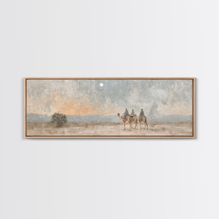 Morning Star Trek, Framed Canvas Print, Panoramic Painting, Christian Christmas Art, Christian Art Canvas, Christian Wall Art, Christmas Ar