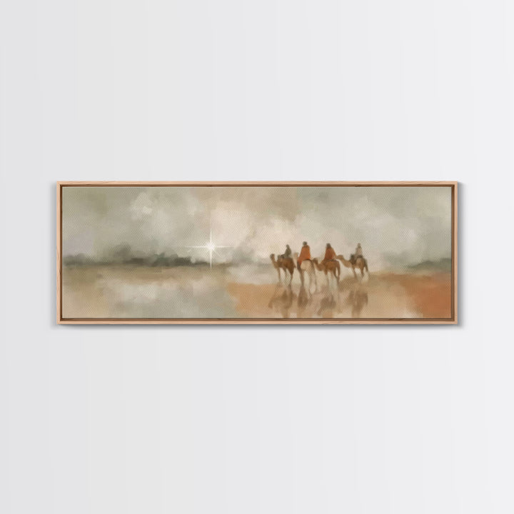 Starpath Journey | Framed Canvas Print | Panoramic Art | Christian Wall Art | Christmas Canvas Wall Art | Christian Art Canvas | Christian