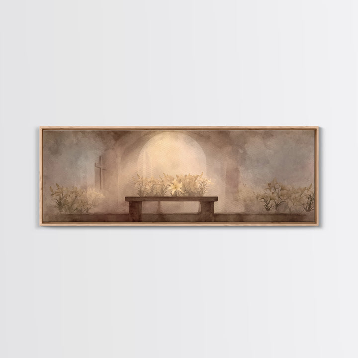 Cathedral Grace, Framed Canvas Print, Panoramic Wall Art, Christian Art, Christian Art Canvas, Christmas Art Prints, Christian Christmas Ar
