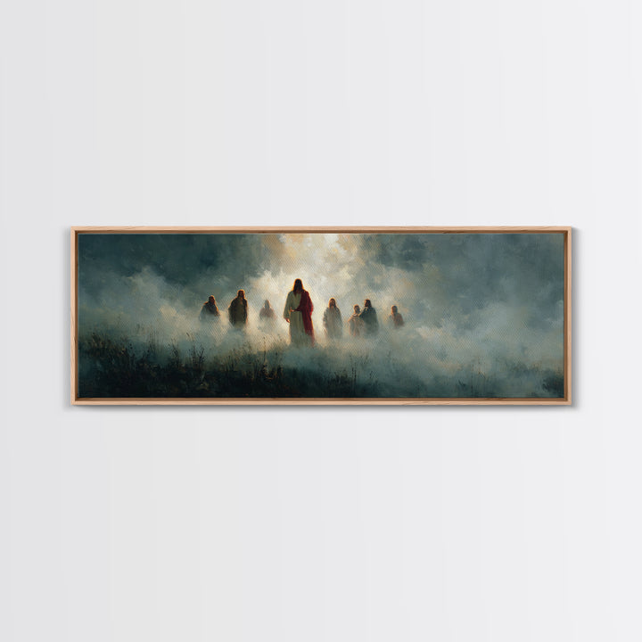 Call Of Disciples – Framed Canvas Print – Extra Wide Art – Christian Painting – Modern Christian Art – Jesus Wall Art – Christian Art Print