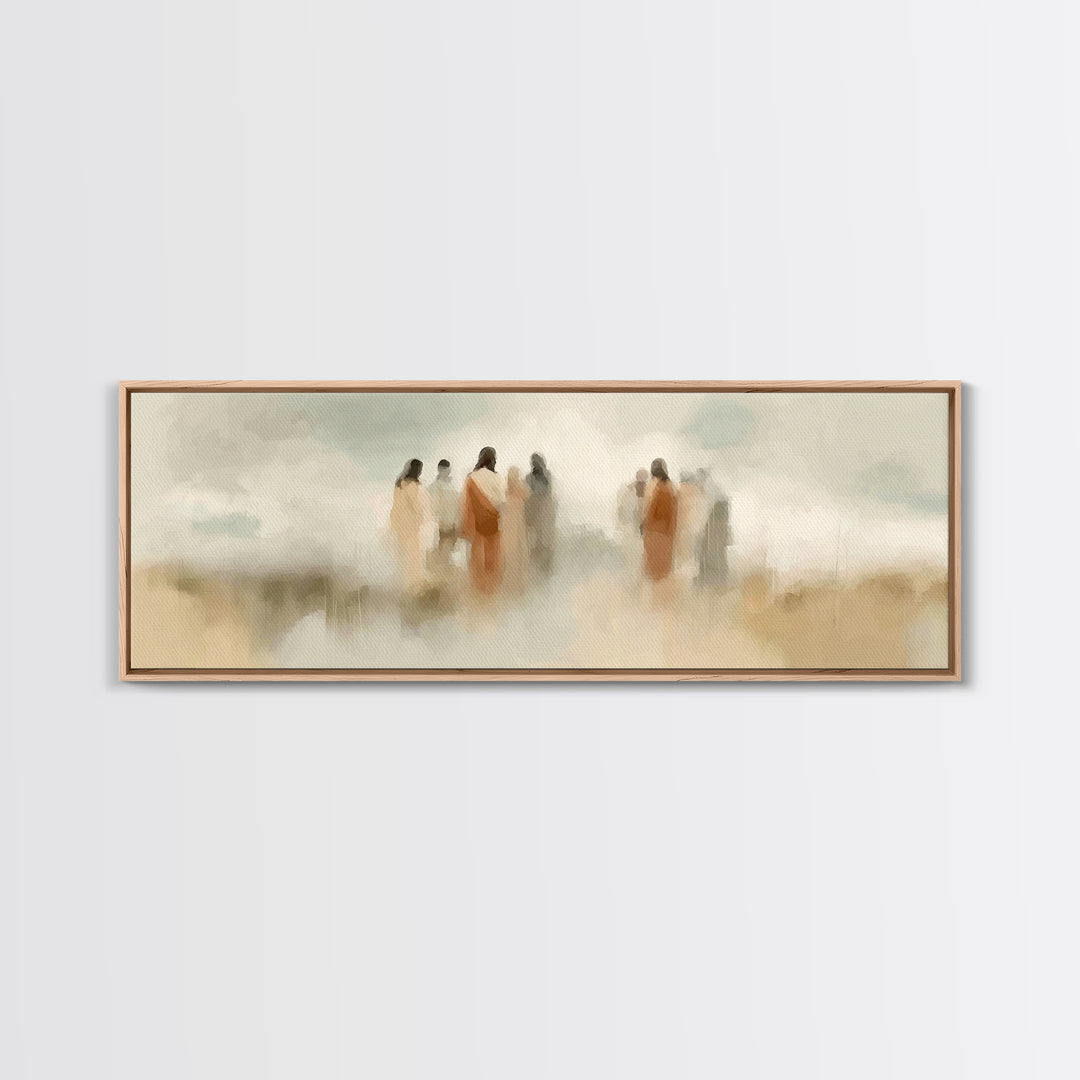 Path Of Discipleship | Framed Canvas Print | Jesus Painting | Christian Wall Art | Christian Art Canvas | Panoramic Painting | Christian Ch