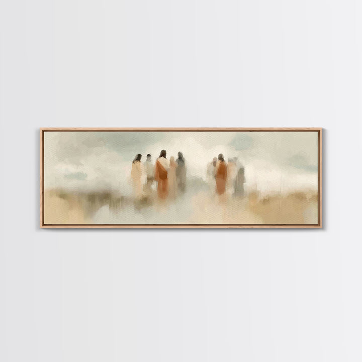 Path Of Discipleship | Framed Canvas Print | Jesus Painting | Christian Wall Art | Christian Art Canvas | Panoramic Painting | Christian Ch