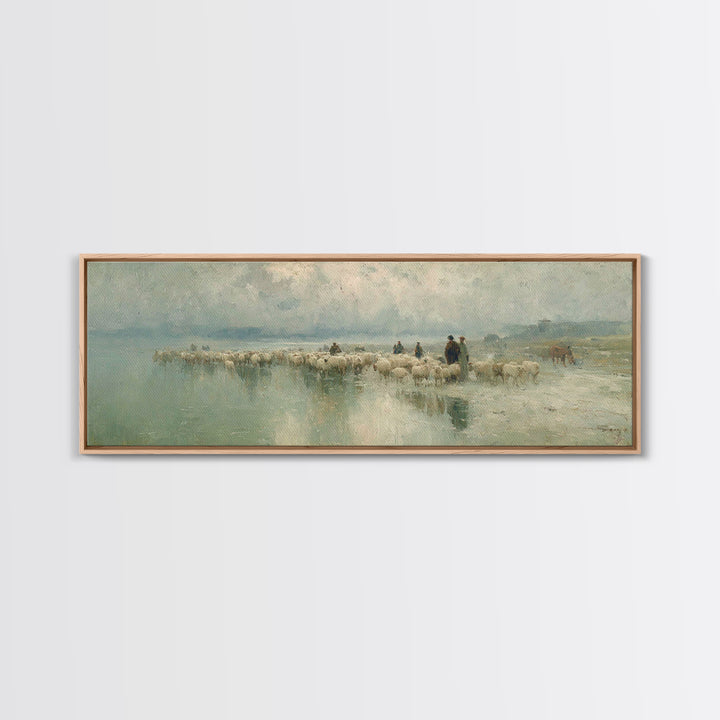 Desert Caravan Grace – Framed Canvas Print – Christian Wall Art – Panoramic Print – Christian Art Canvas – Christian Christmas Art – Jesus