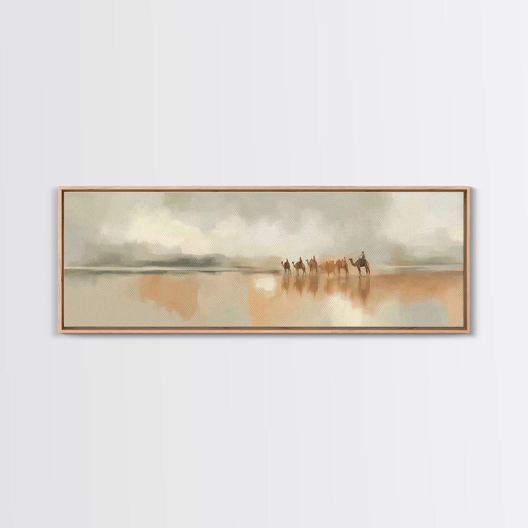 Three Seekers Plain, Framed Canvas Print, Christian Wall Art, Panoramic Art, Christian Art Canvas, Christian Painting, Christian Christmas