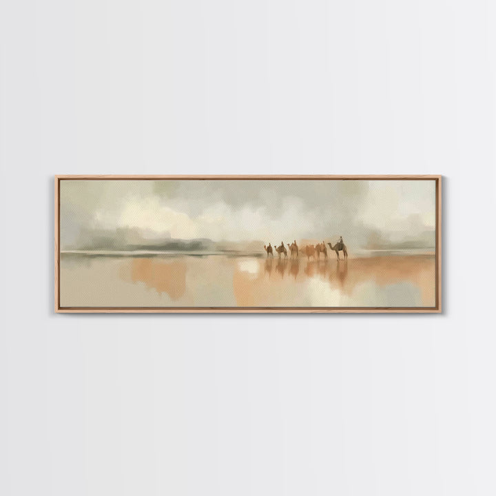 Three Seekers Plain, Framed Canvas Print, Christian Wall Art, Panoramic Art, Christian Art Canvas, Christian Painting, Christian Christmas