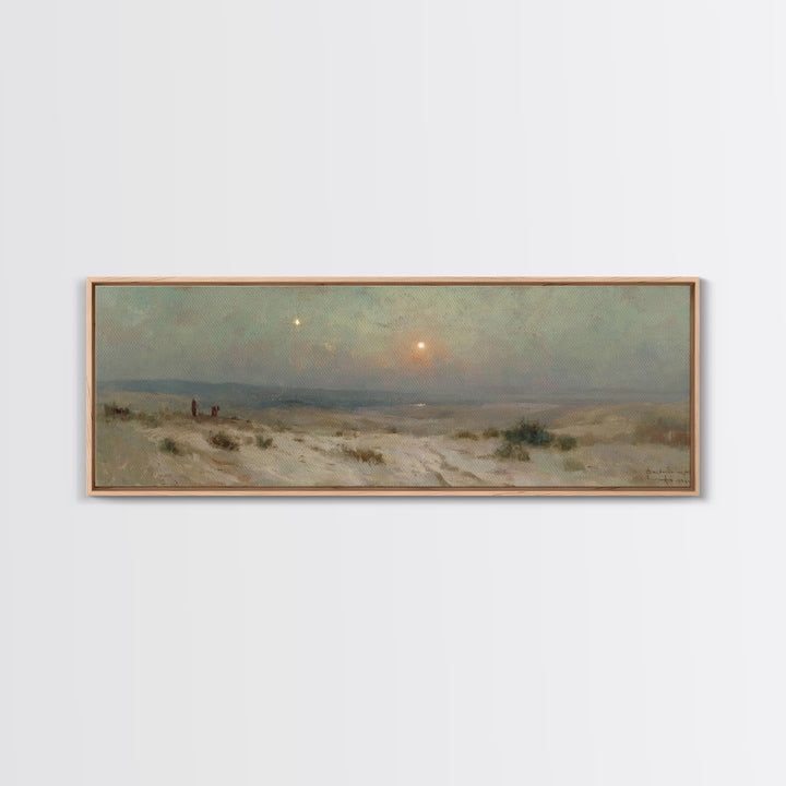 Hills of Holy Light, Framed Canvas Print, Panoramic Art, Christian Christmas Art, Christian Wall Art, Christian Art Canvas, Jesus Painting