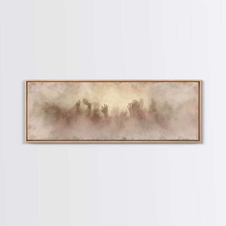 Rising In Faith | Framed Canvas Print | Christian Wall Art | Panoramic Painting | Christian Art Work | Jesus Painting | Christian Decor