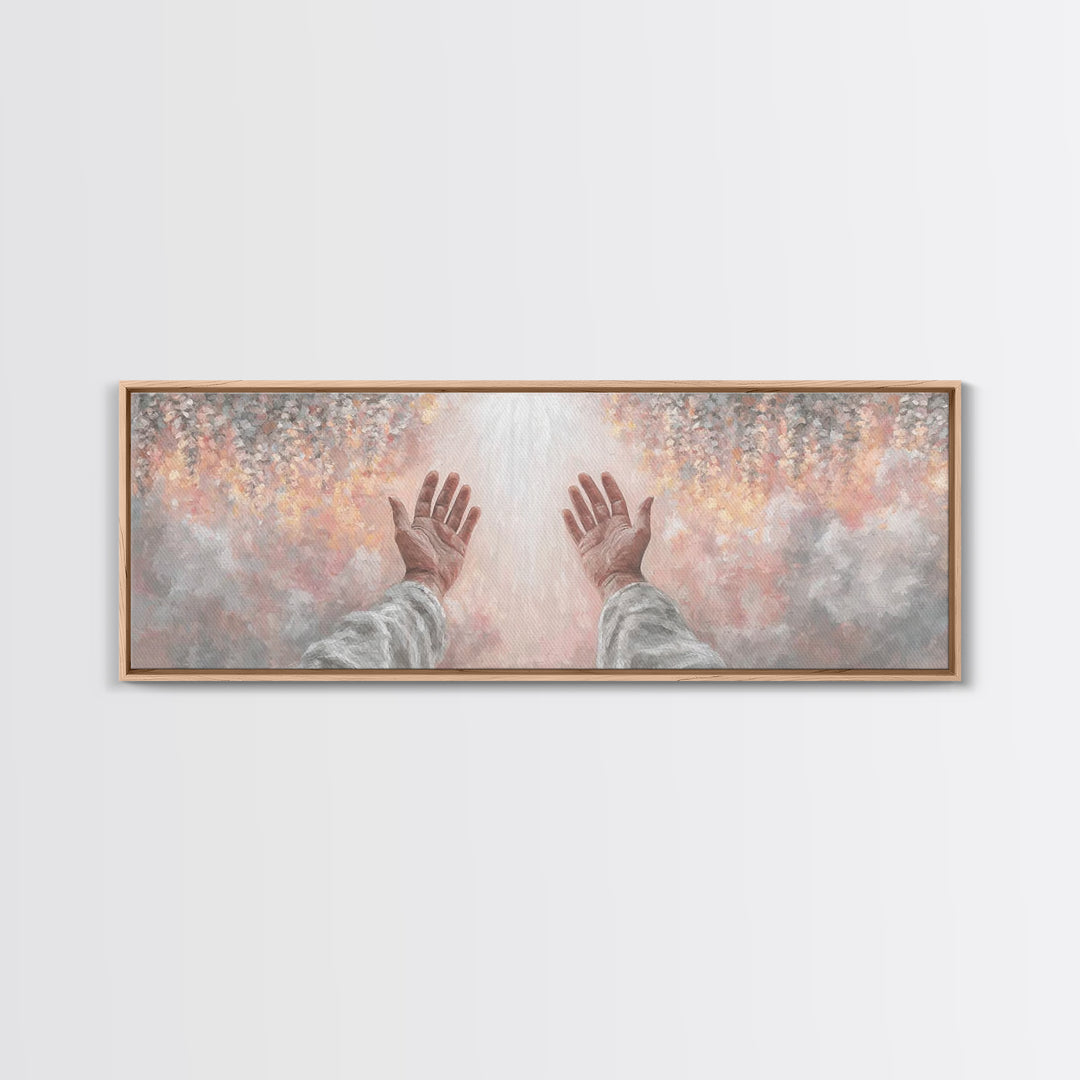 Awakening Light | Framed Canvas Print | Christian Wall Art | Panoramic Art | Christian Art Canvas | Modern Christian Art | Christian Decor