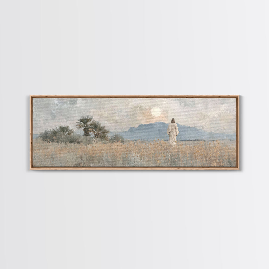 Path Of Peace | Framed Canvas Print | Panoramic Art | Christian Wall Art | Christian Art Canvas | Christian Art | Subtle Christian Art