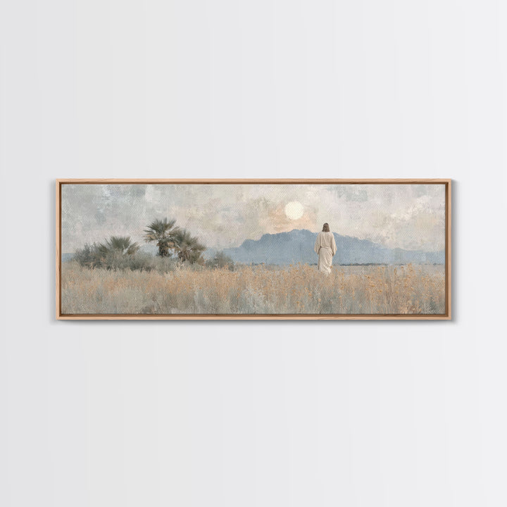 Path Of Peace | Framed Canvas Print | Panoramic Art | Christian Wall Art | Christian Art Canvas | Christian Art | Subtle Christian Art