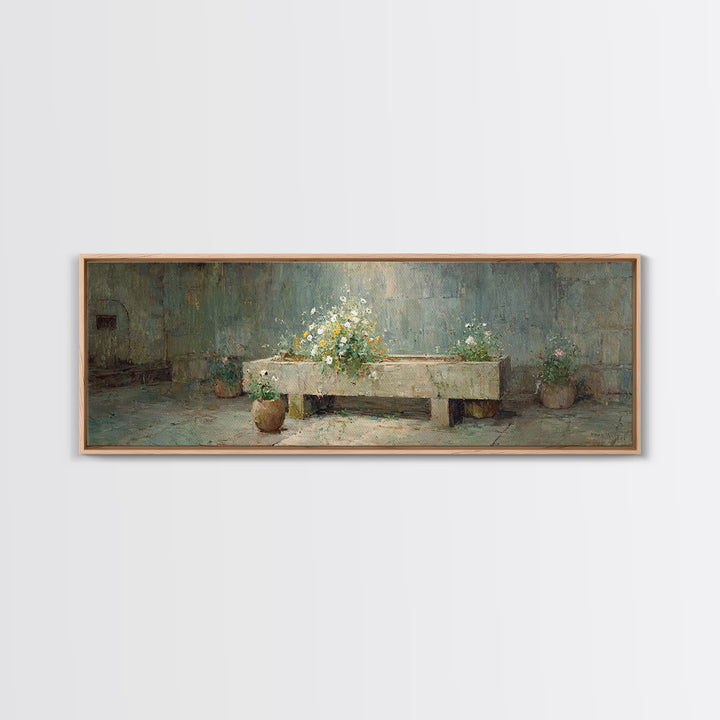 Garden Of Hope - Framed Canvas Print - Christian Art Prints - Panoramic Frame - Christian Decor - Christmas Art