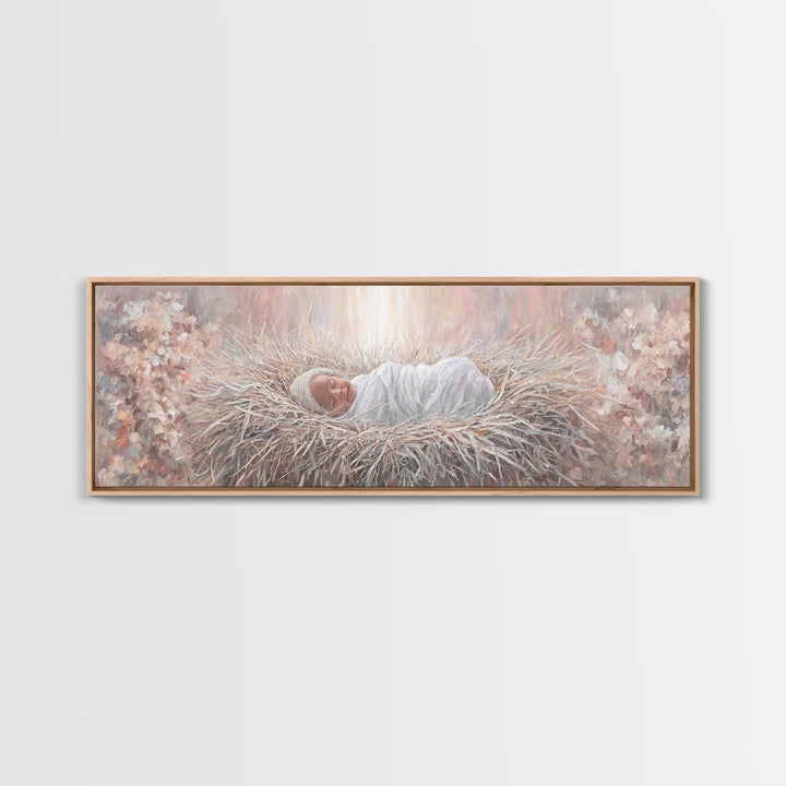 Heavenly Dawn Light – Framed Canvas Print – Christian Wall Art – Christian Art Canvas – Jesus Christmas Art – Panoramic Art – Christian Dec