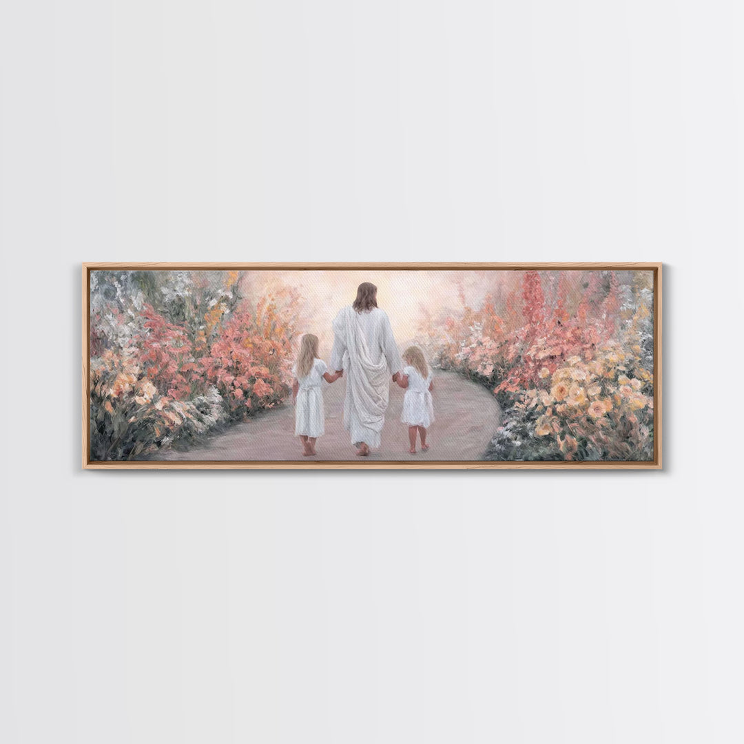 Pathway Of Hope, Framed Canvas Print, Panoramic Painting, Christian Art Canvas, Jesus Painting, Christian Art