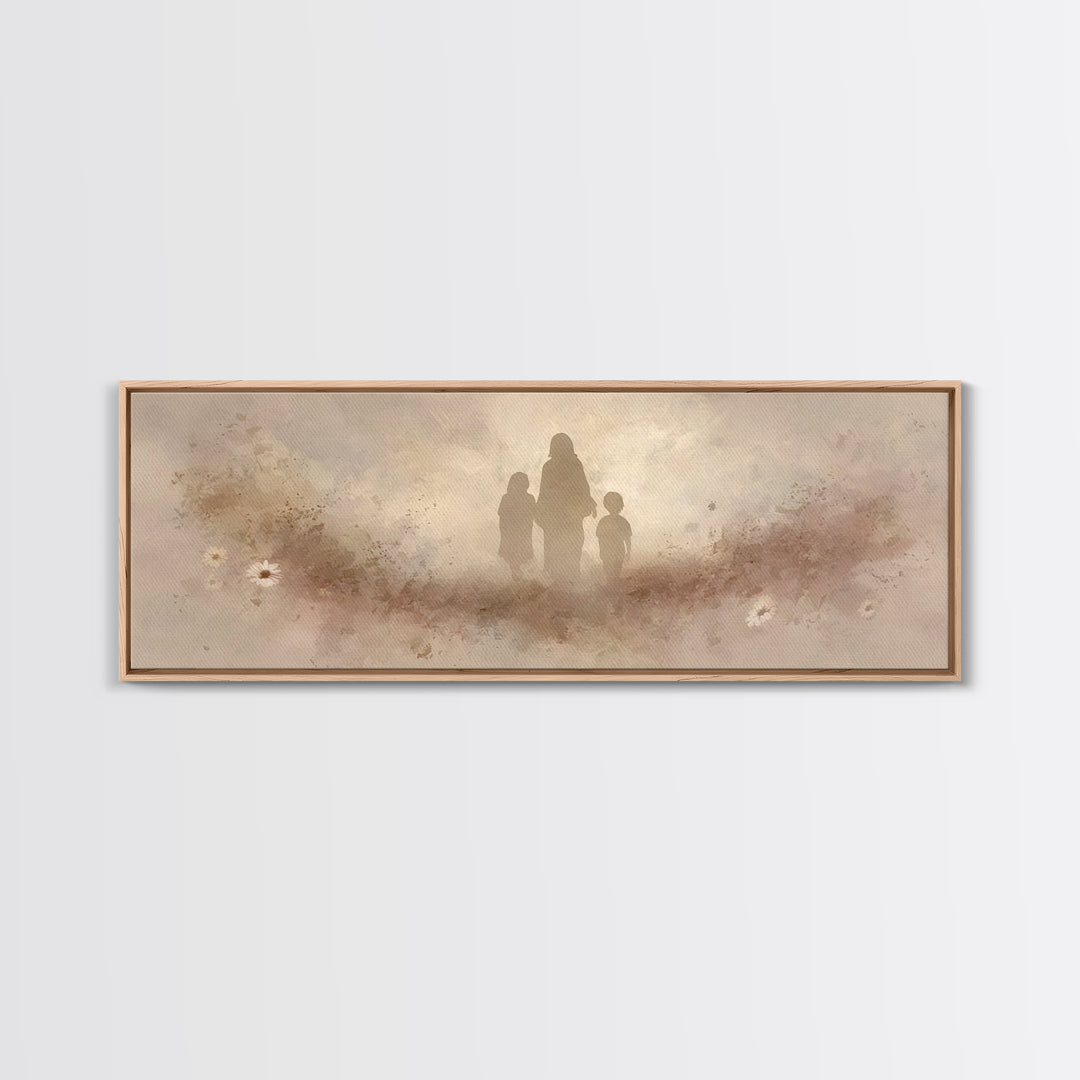 Light Of Mercy – Framed Canvas Print – Christian Wall Art – Jesus Painting – Christian Art Canvas – Panoramic Art – Christian Decor – Chris