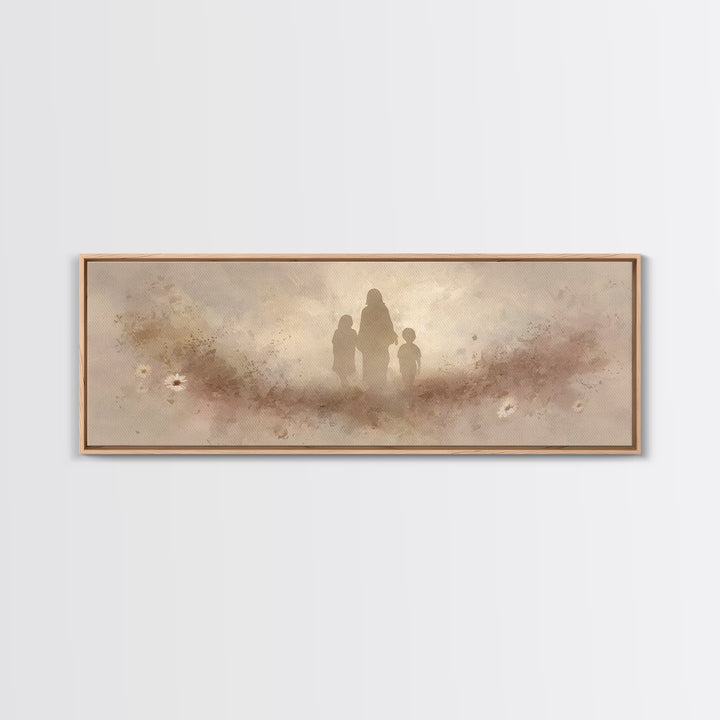 Light Of Mercy – Framed Canvas Print – Christian Wall Art – Jesus Painting – Christian Art Canvas – Panoramic Art – Christian Decor – Chris