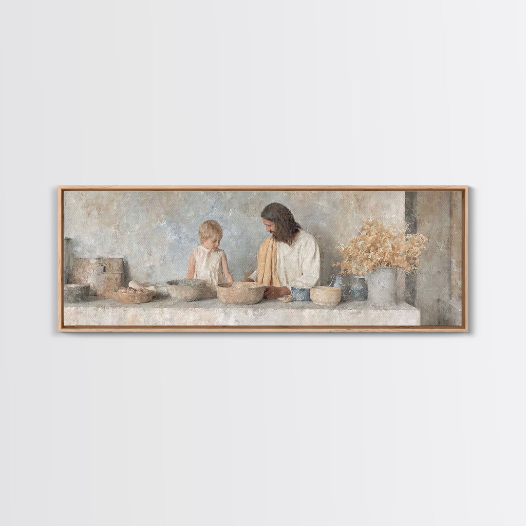 Morning Of Peace – Framed Canvas Print – Christian Art Canvas – Panoramic Art – Christian Wall Art – Jesus Painting – Christian Decor – Chr