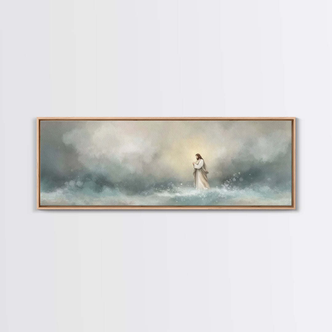 Heaven’s Horizon | Framed Canvas Print | Panoramic Art | Christian Art Canvas | Christian Wall Art | Jesus Painting | Christian Christmas A