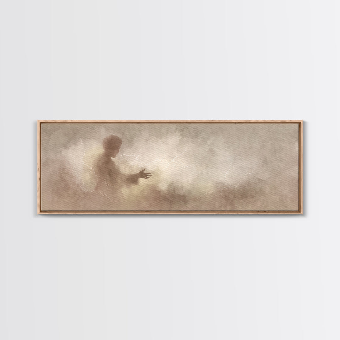 Glory In Motion | Framed Canvas Print | Panoramic Art | Christian Wall Art | Jesus Painting | Christian Christmas Art | Christian Decor