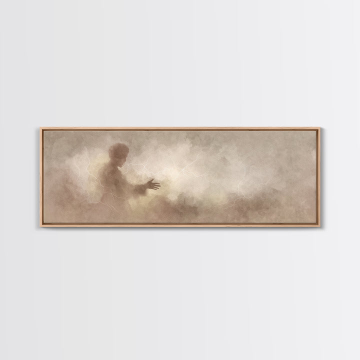 Glory In Motion | Framed Canvas Print | Panoramic Art | Christian Wall Art | Jesus Painting | Christian Christmas Art | Christian Decor