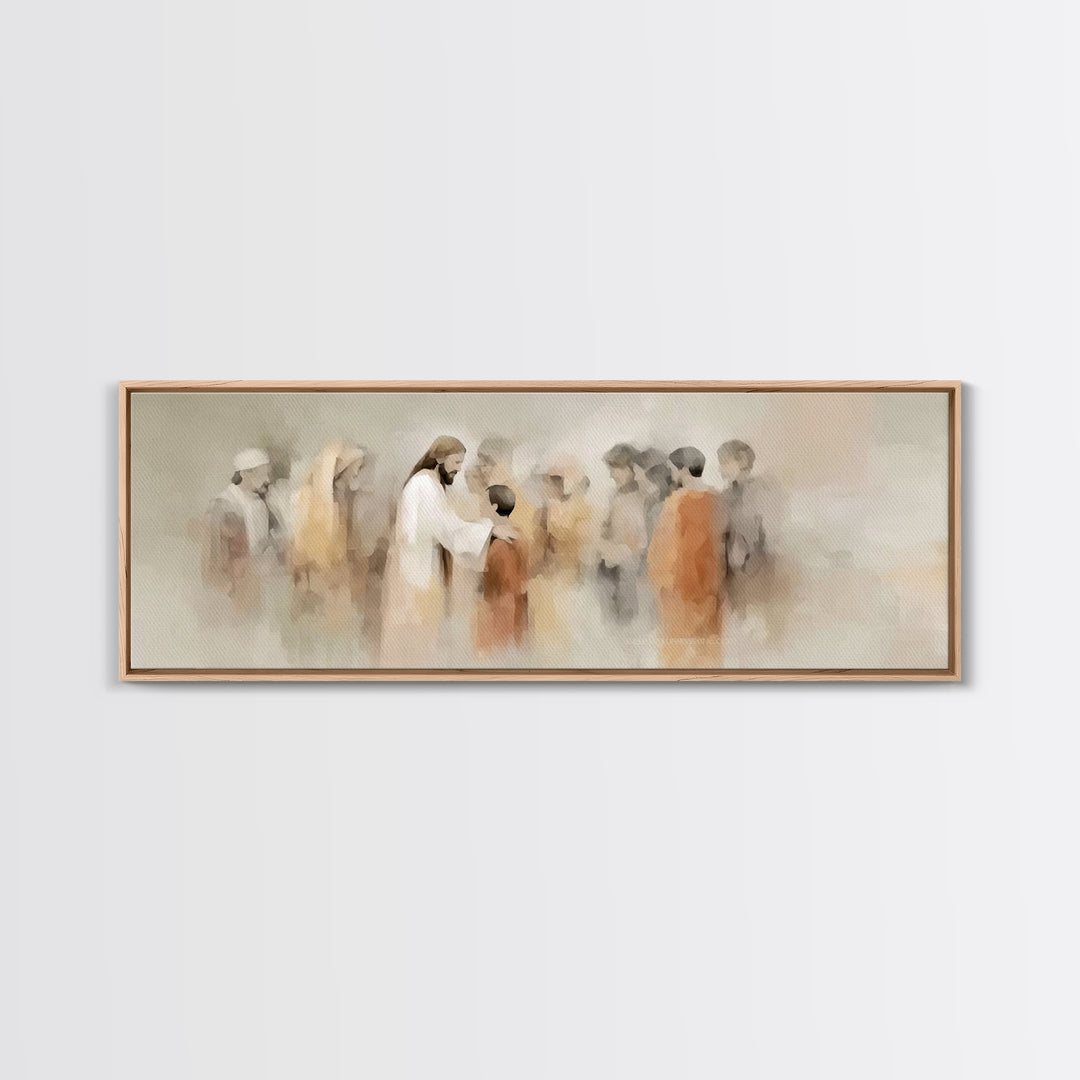 Compassionate Guide | Framed Canvas Print | Christian Wall Art | Christian Art Canvas | Panoramic Print | Jesus Painting | Christian Decor