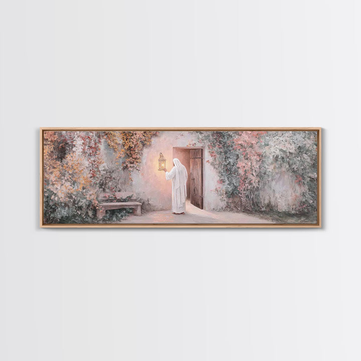 Olive Grove Mercy | Framed Canvas Print | Christian Art | Jesus Painting | Panoramic Art | Christian Decor | Christian Gift | Large Christi