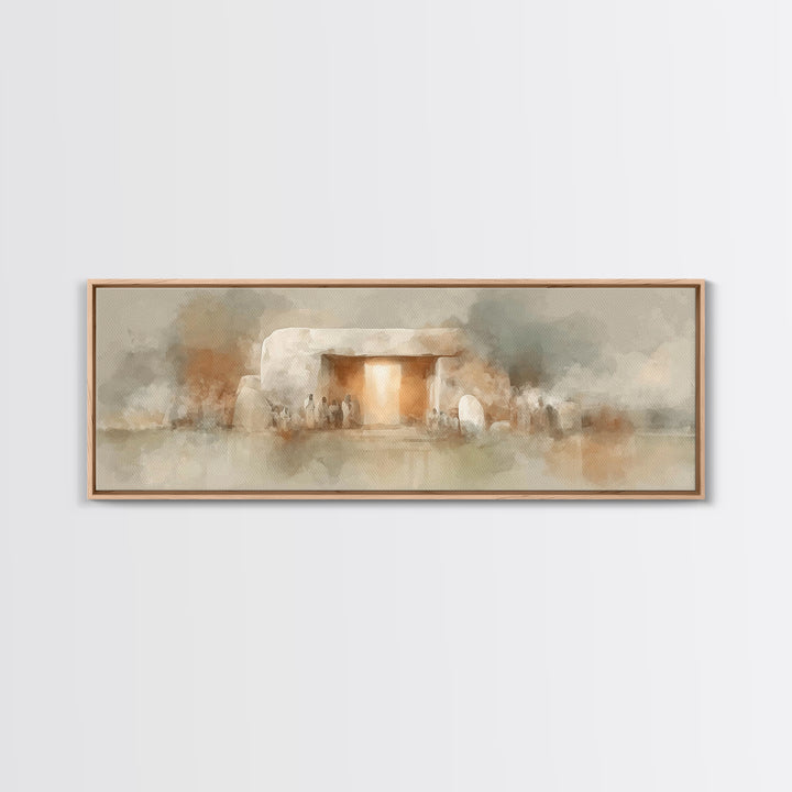 Light Of Renewal | Framed Canvas Print | Panoramic Print | Christian Wall Art | Christian Art Canvas | Christmas Art | Jesus Painting
