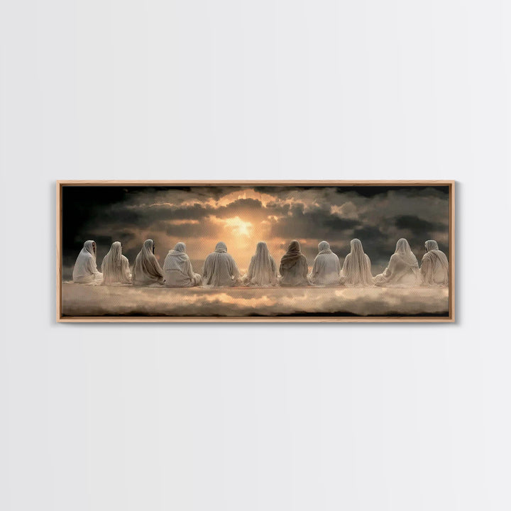 Sacred Dawn, Framed Canvas Print, Panoramic Art, Christian Christmas Art, Christian Art Canvas, Jesus Painting, Christian Wall Art