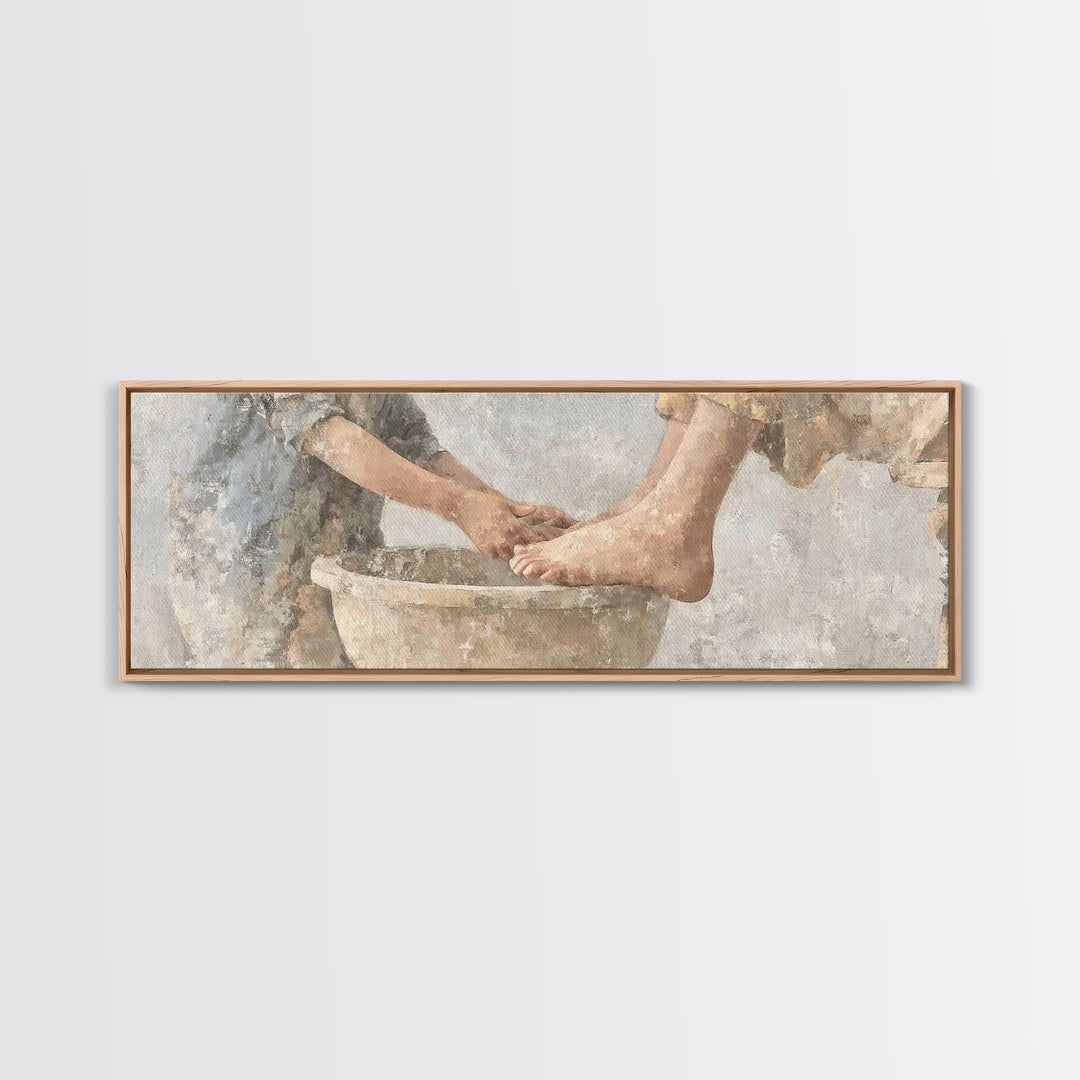 Roses Of Redemption – Framed Canvas Print – Christian Art Canvas – Christian Wall Art – Panoramic Painting – Christian Art – Christian Gift