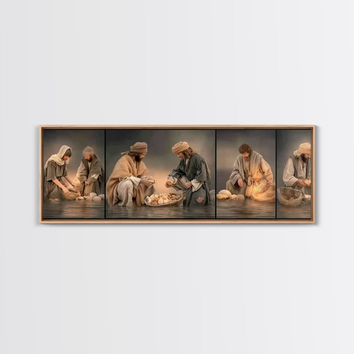 Dawn Of Provision – Framed Canvas Print – Christian Art Canvas – Panoramic Art – Jesus Painting – Christian Wall Art – Christian Gift