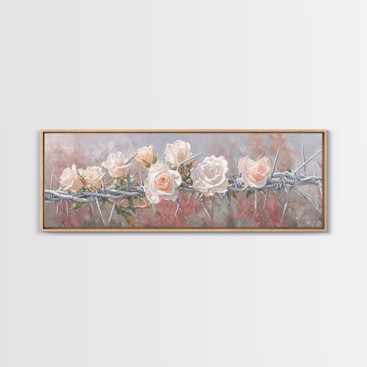 Thorns Of Grace | Framed Canvas Print | Christian Art | Christian Wall Art | Panoramic Art | Christian Painting | Christian Art Canvas
