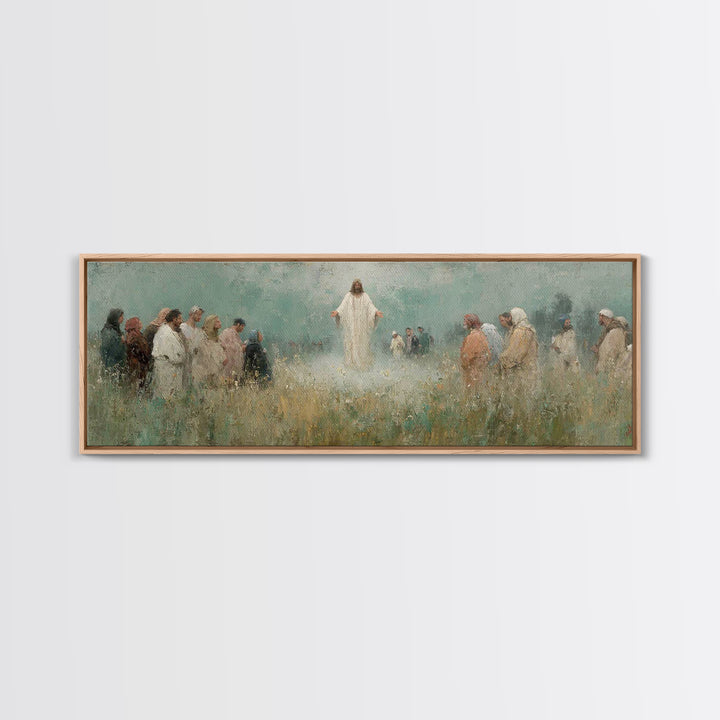 Fields Of Promise – Framed Canvas Print – Christian Wall Art – Panoramic Wall Art – Christian Art Canvas – Christian Painting – Modern Chri