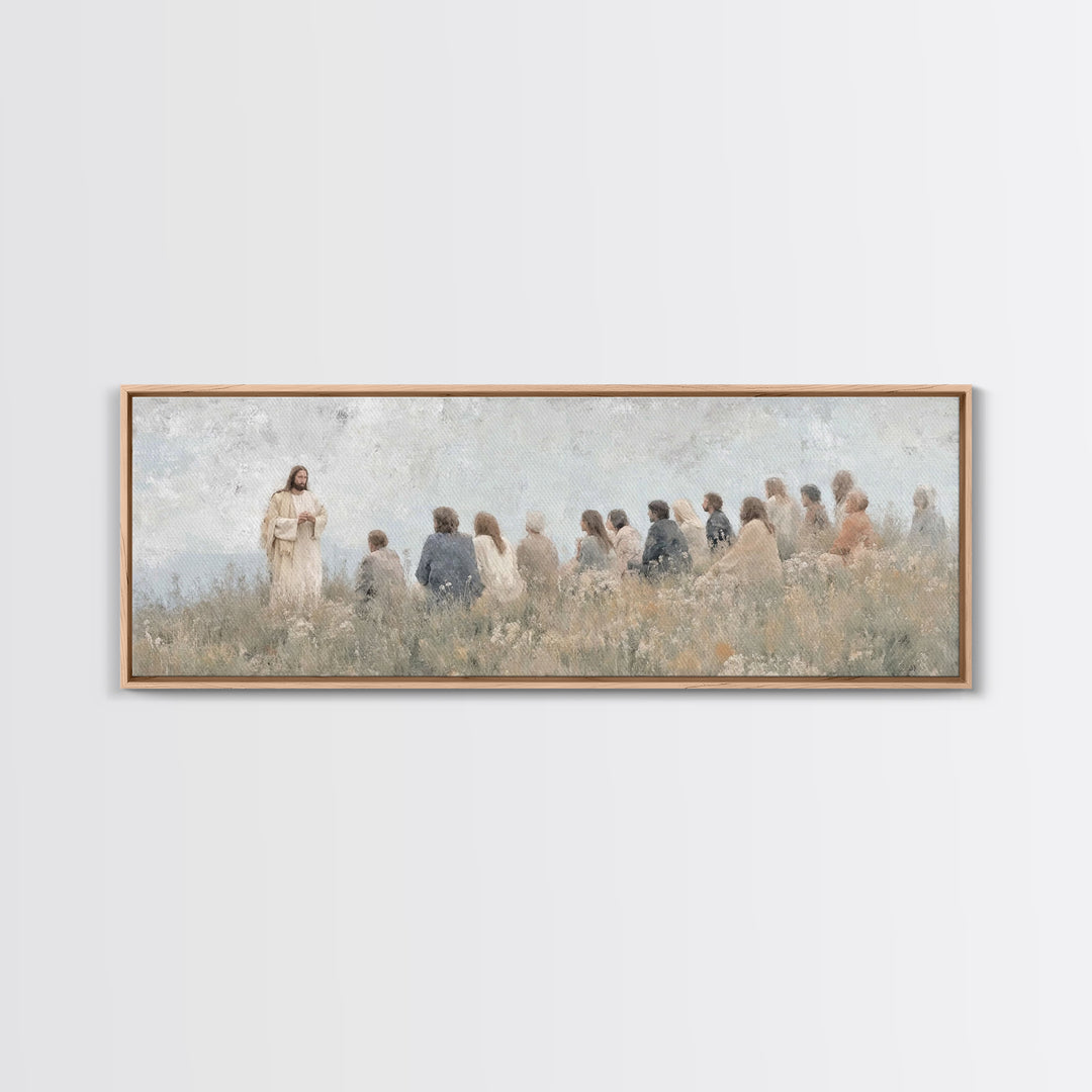 Morning Of Wisdom – Framed Canvas Print – Christian Wall Art – Panoramic Frame – Christian Art Canvas – Jesus Painting – Subtle Christian A