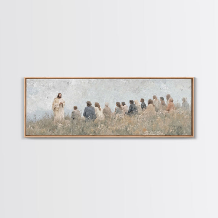 Morning Of Wisdom – Framed Canvas Print – Christian Wall Art – Panoramic Frame – Christian Art Canvas – Jesus Painting – Subtle Christian A