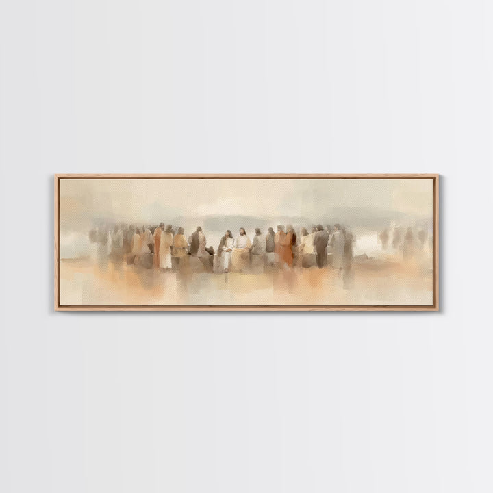 Still Waters Hope, Framed Canvas Print, Christian Wall Art, Panoramic Art, Jesus Canvas Art, Christian Painting, Christian Christmas Art