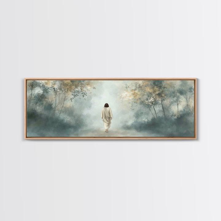 Path Of Peace | Framed Canvas Print | Extra Wide Art | Christian Wall Art | Jesus Art Print | Christian Art Canvas | Christmas Art
