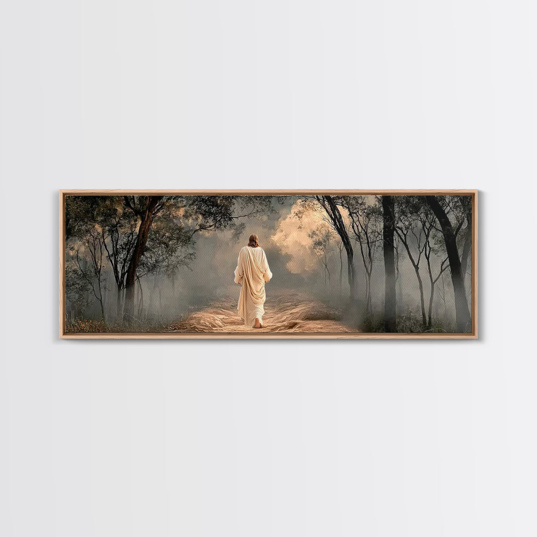 Steps Of Glory | Framed Canvas Print | Panoramic Painting | Christian Art | Jesus Painting | Christian Art Canvas | Christmas Wall Art