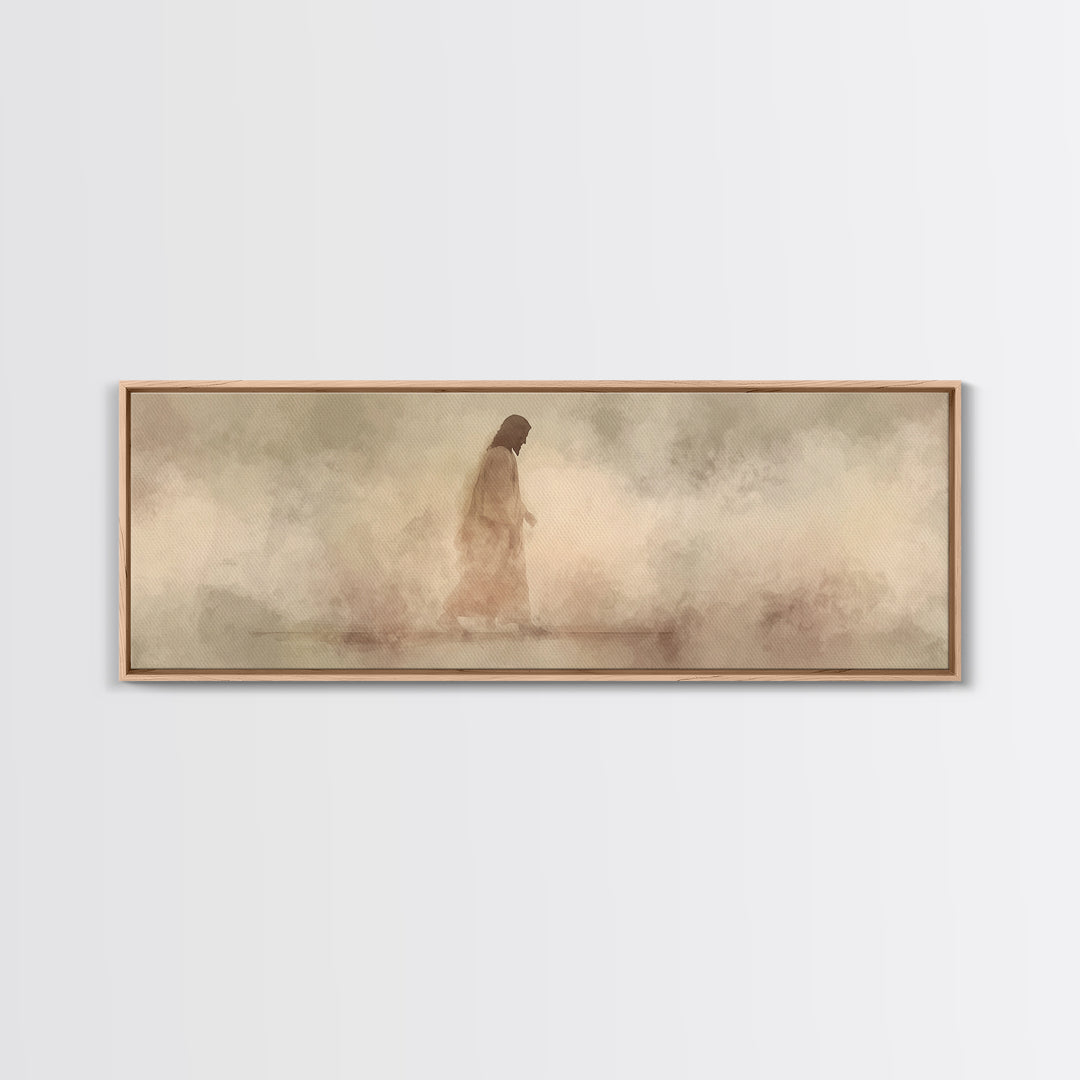 Journey Of Hope, Framed Canvas Print, Panoramic Painting, Christian Wall Art, Jesus Paintings, Christian Art Work, Christmas Wall Art