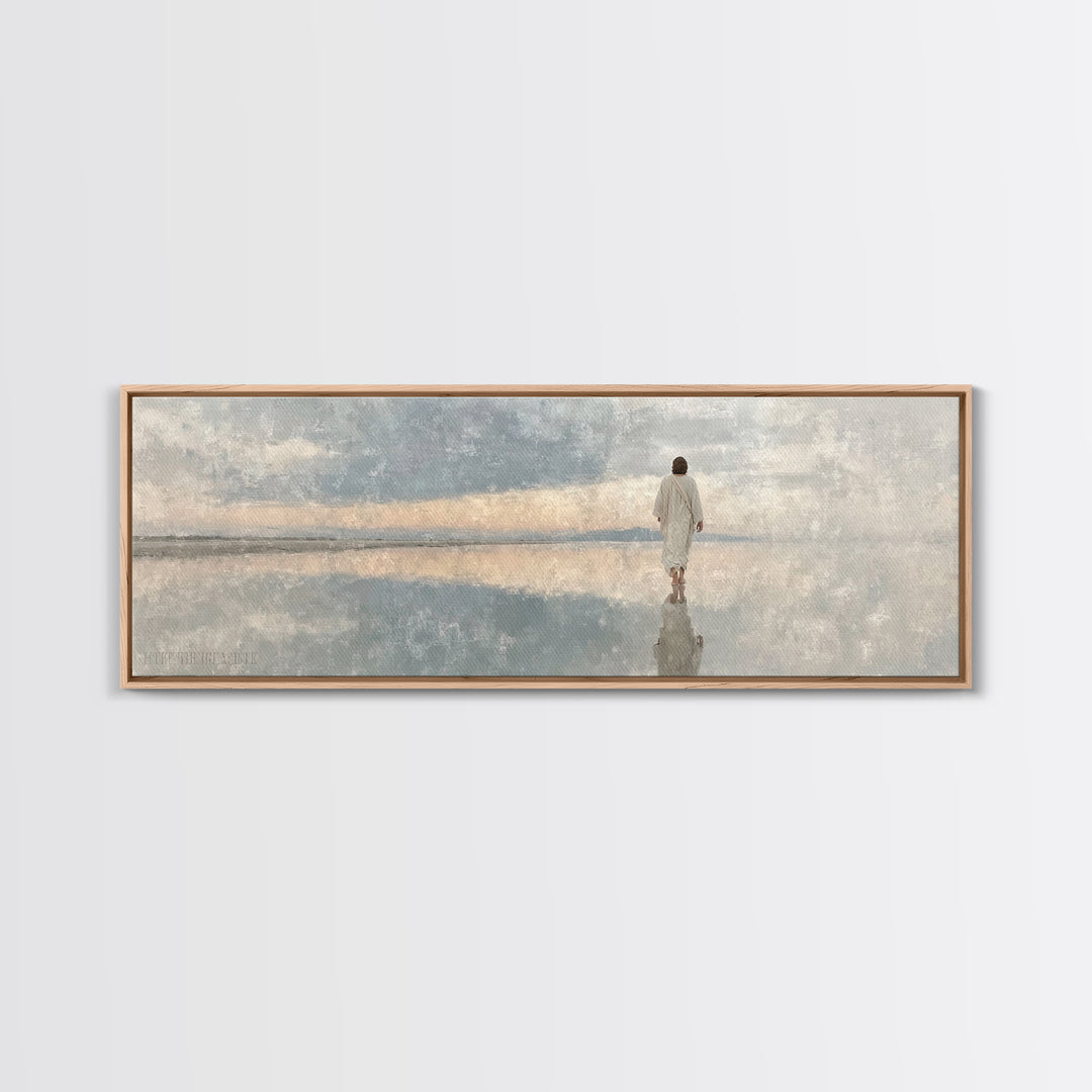 Evening Promise – Framed Canvas Print – Christian Art Canvas – Panoramic Wall Art – Jesus Painting – Christian Wall Art – Christmas Art