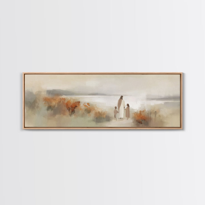 Fields Of Comfort | Framed Canvas Print | Panoramic Wall Art | Christian Art Canvas | Jesus Painting | Christian Art | Christian Gift Ideas