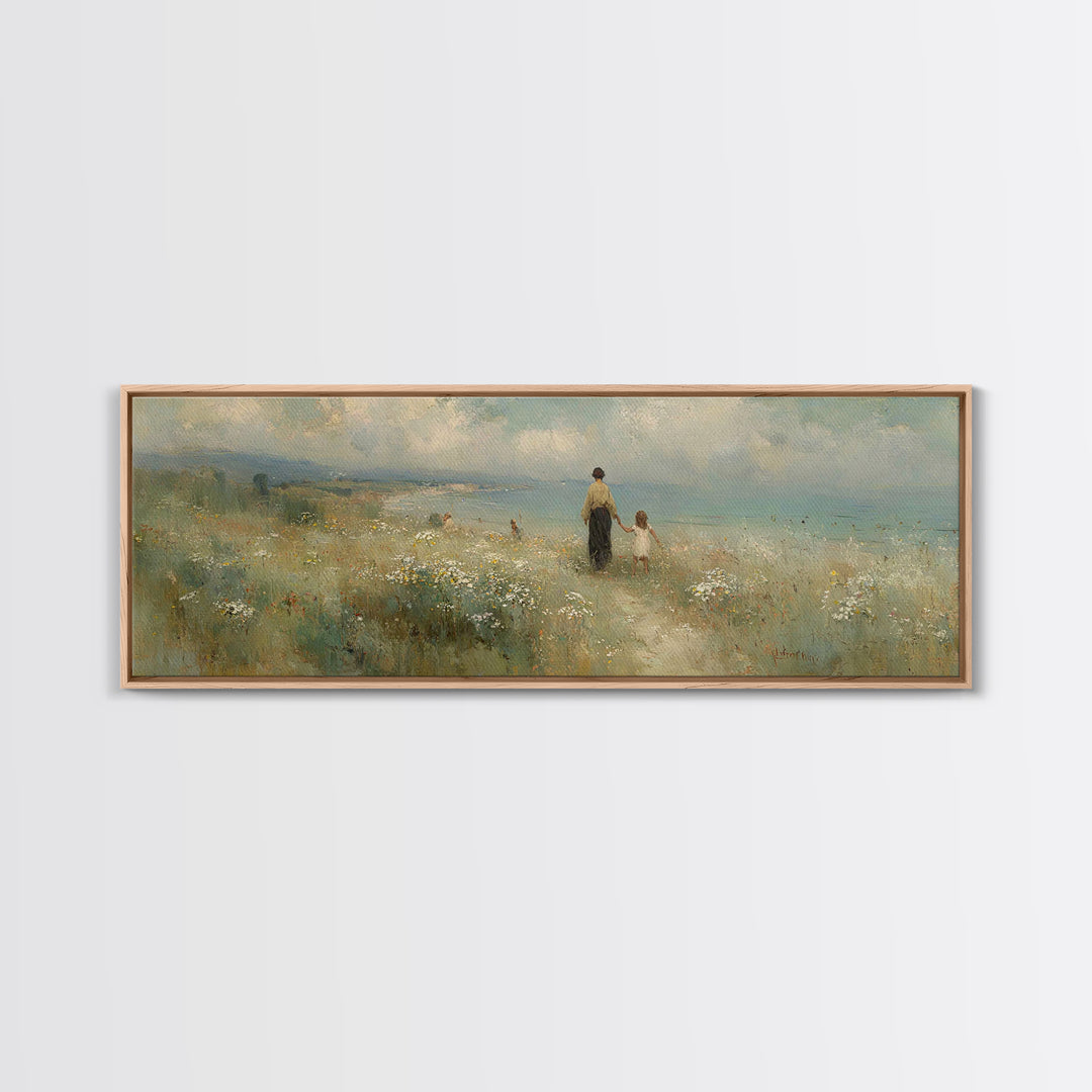 Soft Morning Bloom – Framed Canvas Print – Panoramic Wall Art – Christian Art – Jesus Painting – Christian Art Canvas – Christian Gift